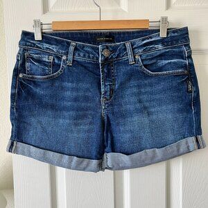 Silver Jeans Co Boyfriend Denim Shorts Size 28 Cuffed Mid Rise